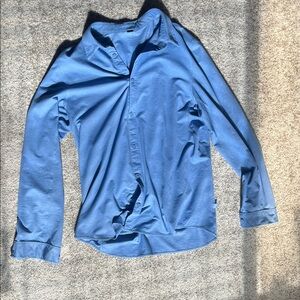 lululemon Men’s Blue Casual Button Down Shirt (L)